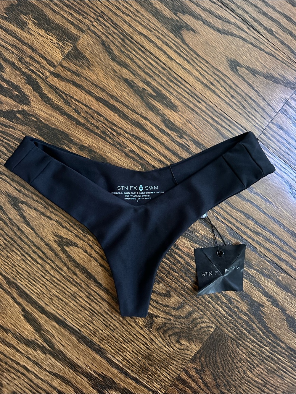 Stone Fox Swim Tucker Black Bikini Bottom Size Small